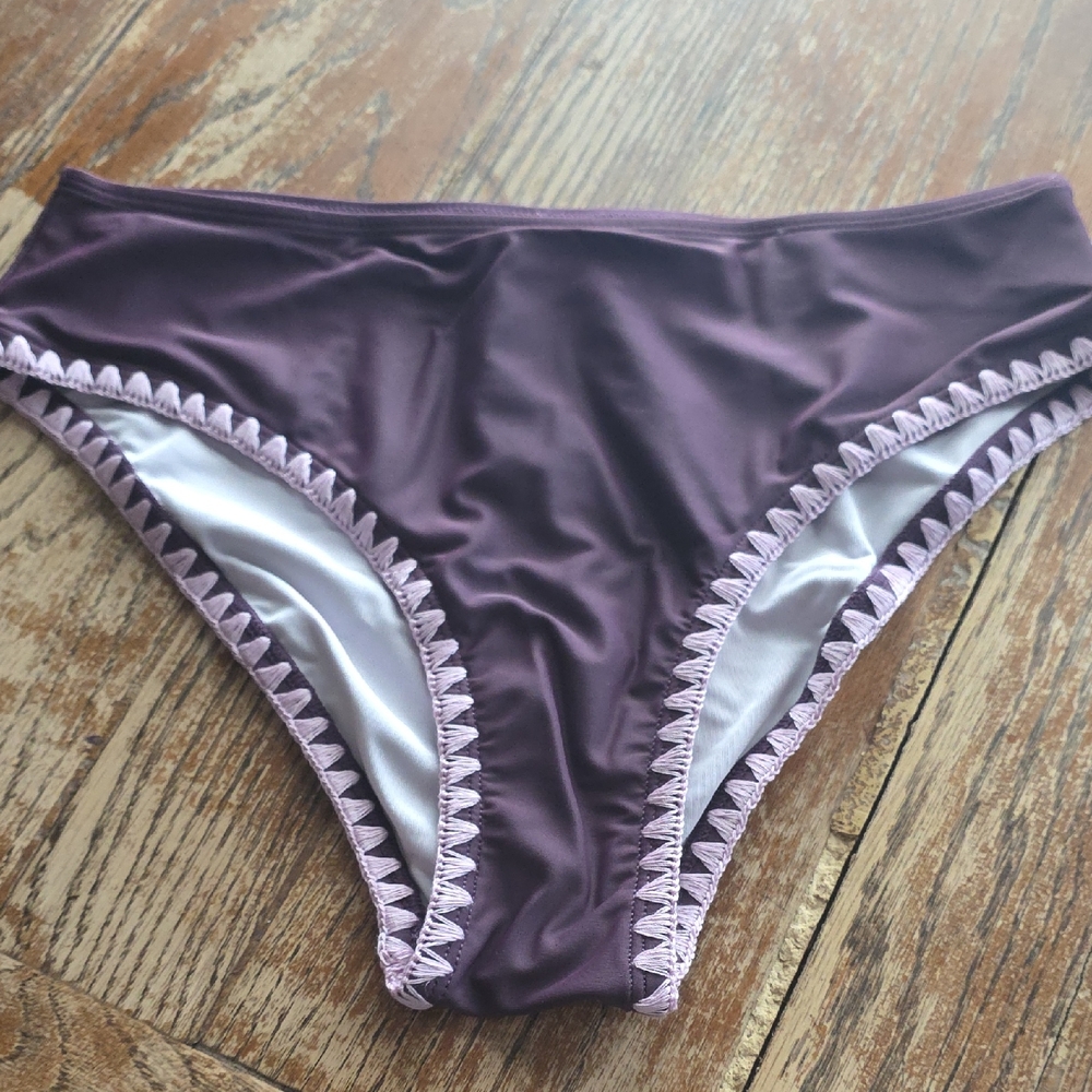 Cupshe Purple Crochet Bikini Bottom